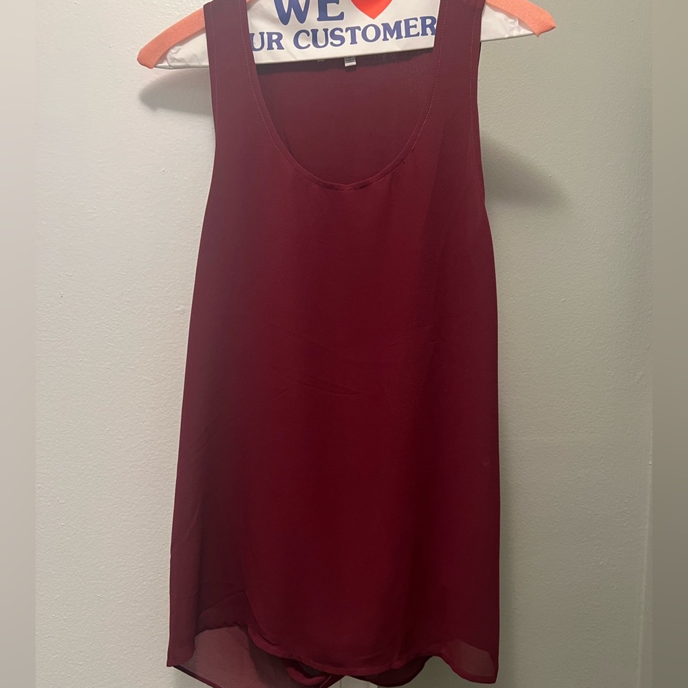 Naked Zebra Maroon colored tank blouse